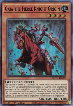 Gaia the Fierce Knight Origin (ROTD-EN000) - Rise of the Duelist 1st Edition