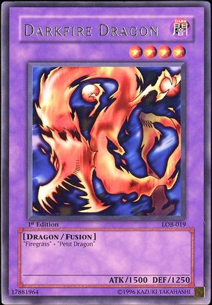 Darkfire Dragon (LOB-019) - The Legend of Blue Eyes White Dragon Unlimited