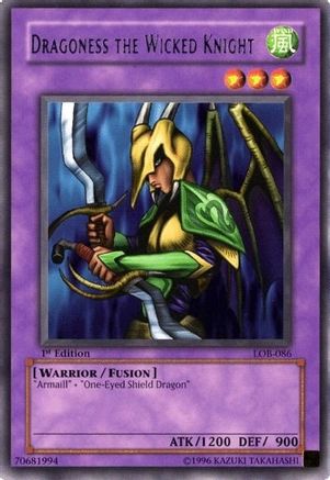 Dragoness the Wicked Knight (LOB-086) - The Legend of Blue Eyes White Dragon Unlimited