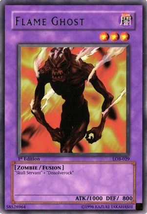 Flame Ghost (LOB-029) - The Legend of Blue Eyes White Dragon 1st Edition