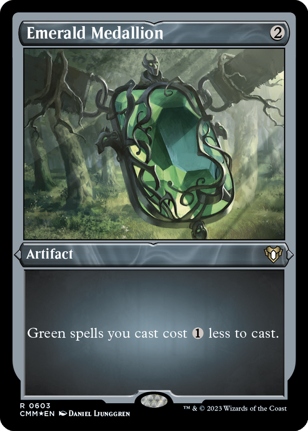 Emerald Medallion (Foil Etched) (CMM-603) - Commander Masters Foil