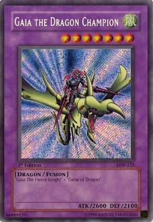 Gaia the Dragon Champion (LOB-125) - The Legend of Blue Eyes White Dragon Unlimited