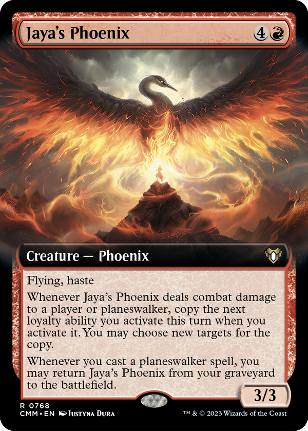 Jaya's Phoenix (Extended Art) (CMM-768) - Commander Masters: (Extended Art) Foil