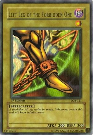 Left Leg of the Forbidden One (LOB-121) - The Legend of Blue Eyes White Dragon Unlimited