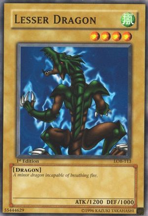 Lesser Dragon (LOB-113) - The Legend of Blue Eyes White Dragon 1st Edition