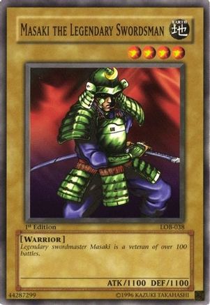 Masaki the Legendary Swordsman (LOB-038) - The Legend of Blue Eyes White Dragon 1st Edition