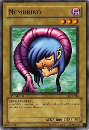 Nemuriko (LOB-013) - The Legend of Blue Eyes White Dragon 1st Edition