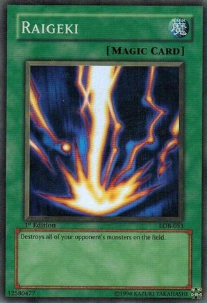 Raigeki (LOB-053) - The Legend of Blue Eyes White Dragon 1st Edition