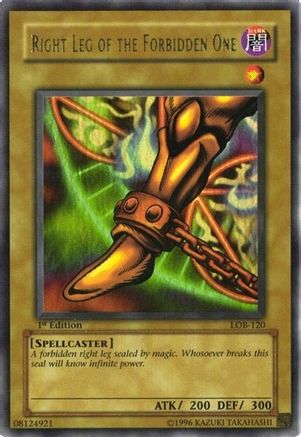 Right Leg of the Forbidden One (LOB-120) - The Legend of Blue Eyes White Dragon 1st Edition