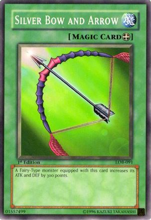 Silver Bow and Arrow (LOB-091) - The Legend of Blue Eyes White Dragon 1st Edition