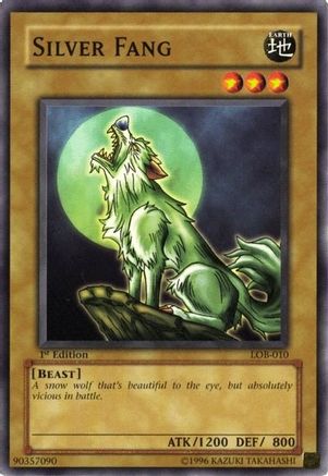Silver Fang (LOB-010) - The Legend of Blue Eyes White Dragon 1st Edition