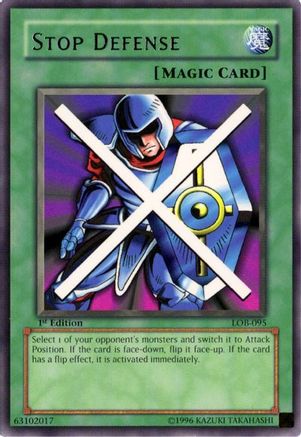 Stop Defense (LOB-095) - The Legend of Blue Eyes White Dragon 1st Edition