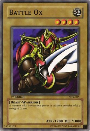 Battle Ox (SDK-005) - Starter Deck: Kaiba 1st Edition