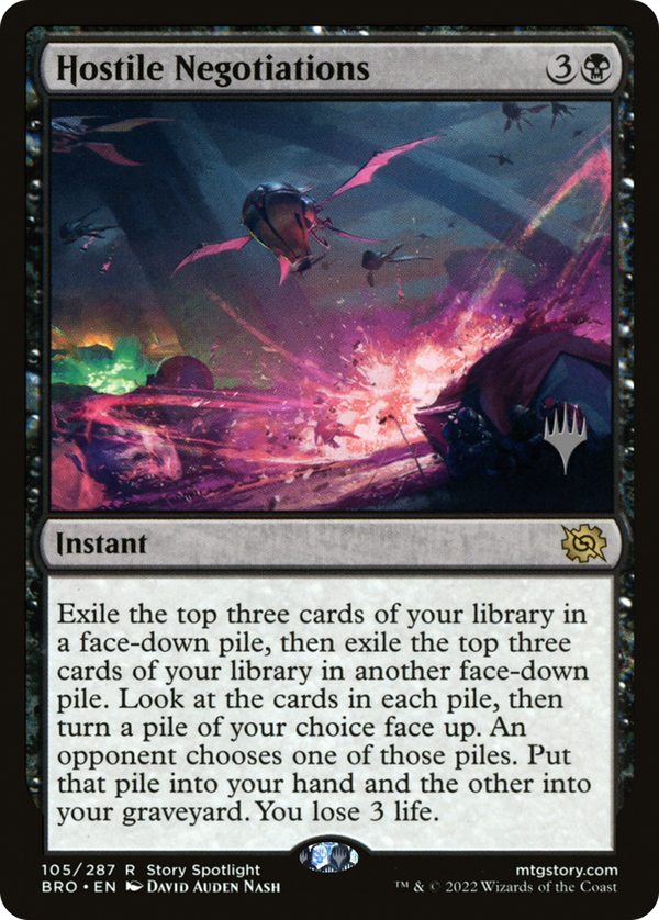 Hostile Negotiations (PPBRO-105) - The Brothers' War Promos