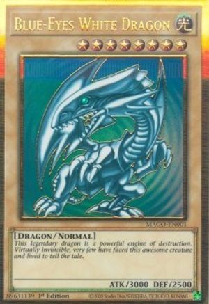 Blue-Eyes White Dragon (MAGO-EN001) - Maximum Gold 1st Edition