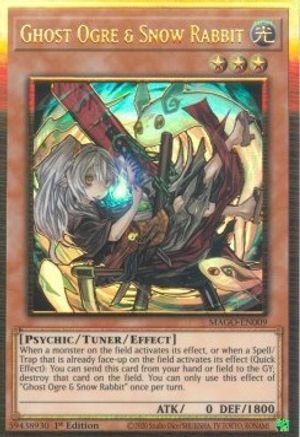 Ghost Ogre & Snow Rabbit (Alternate Art) (MAGO-EN009) - Maximum Gold 1st Edition