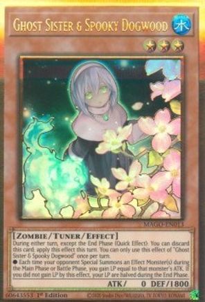 Ghost Sister & Spooky Dogwood (Alternate Art) (MAGO-EN013) - Maximum Gold 1st Edition