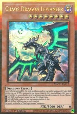Chaos Dragon Levianeer (Alternate Art) (MAGO-EN017) - Maximum Gold 1st Edition