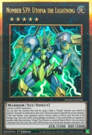 Number S39: Utopia the Lightning (MAGO-EN034) - Maximum Gold 1st Edition