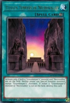 Hidden Temples of Necrovalley (MAGO-EN087) - Maximum Gold 1st Edition