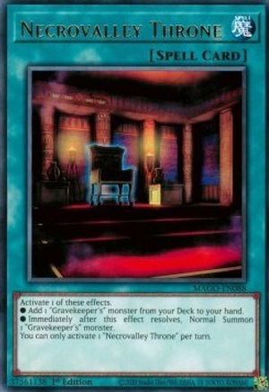 Necrovalley Throne (MAGO-EN088) - Maximum Gold 1st Edition
