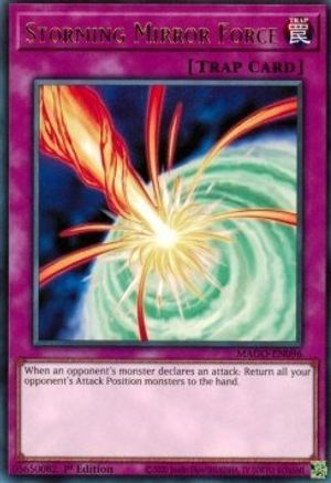 Storming Mirror Force (MAGO-EN096) - Maximum Gold 1st Edition