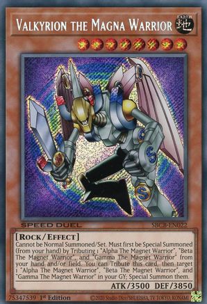 Valkyrion the Magna Warrior (Secret) (SBCB-EN022) - Speed Duel: Battle City Box 1st Edition