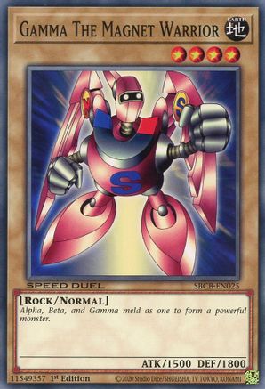 Gamma The Magnet Warrior (SBCB-EN025) - Speed Duel: Battle City Box 1st Edition