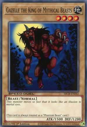 Gazelle the King of Mythical Beasts (SBCB-EN042) - Speed Duel: Battle City Box 1st Edition