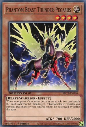Phantom Beast Thunder-Pegasus (SBCB-EN046) - Speed Duel: Battle City Box 1st Edition