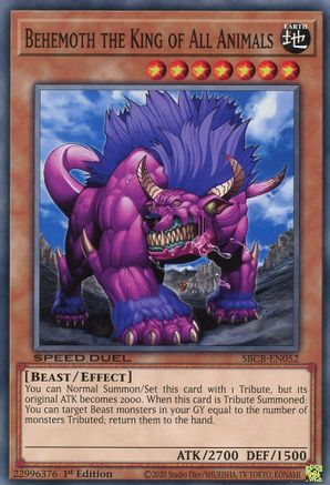 Behemoth the King of All Animals (SBCB-EN052) - Speed Duel: Battle City Box 1st Edition