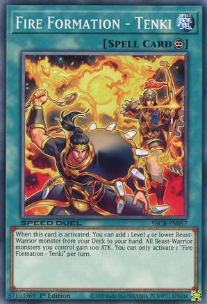 Fire Formation - Tenki (SBCB-EN057) - Speed Duel: Battle City Box 1st Edition