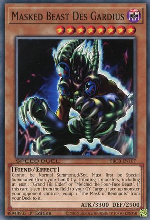Masked Beast Des Gardius (SBCB-EN107) - Speed Duel: Battle City Box 1st Edition