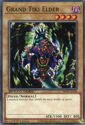 Grand Tiki Elder (SBCB-EN109) - Speed Duel: Battle City Box 1st Edition