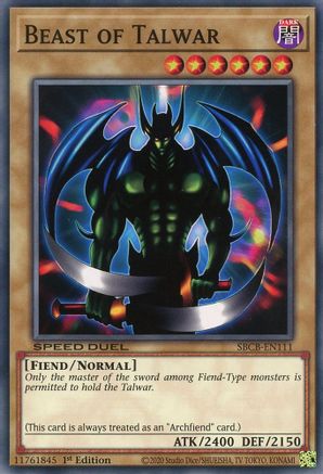 Beast of Talwar (SBCB-EN111) - Speed Duel: Battle City Box 1st Edition