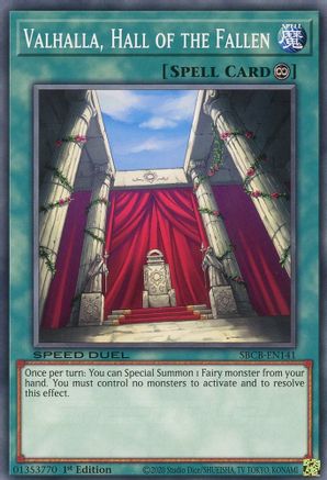 Valhalla, Hall of the Fallen (SBCB-EN141) - Speed Duel: Battle City Box 1st Edition