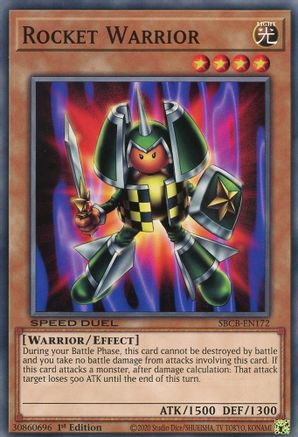 Rocket Warrior (SBCB-EN172) - Speed Duel: Battle City Box 1st Edition