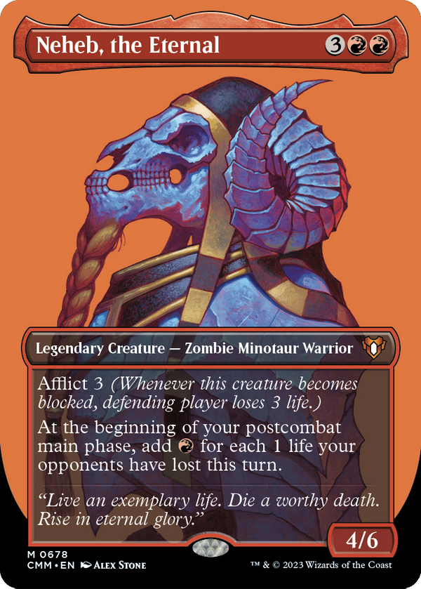 Neheb, the Eternal (Borderless) (CMM-678) - Commander Masters Foil