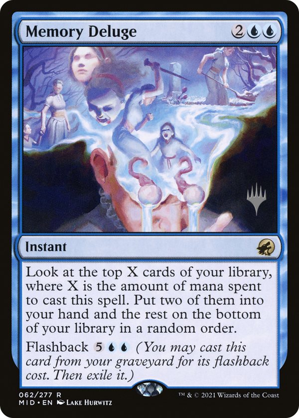 Memory Deluge (PPMID-062) - Innistrad: Midnight Hunt Promos