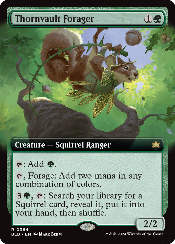 Thornvault Forager (Extended Art) (BLB-364) - Bloomburrow: (Extended Art)