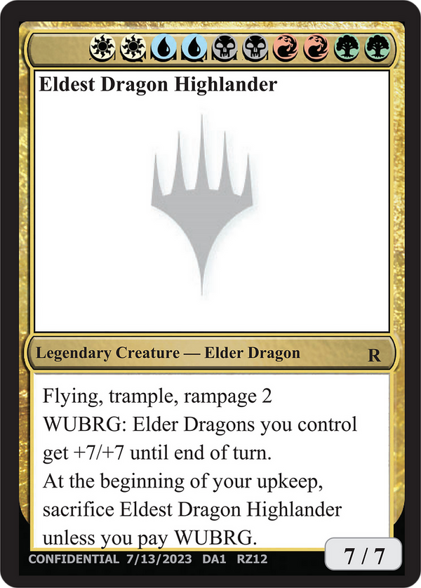 Eldest Dragon Highlander (UNK-) - Unknown Event
