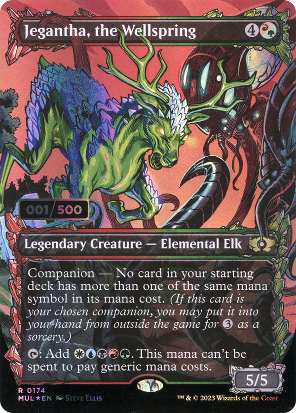 Jegantha, the Wellspring (Serial Numbered) (MUL-174) - Multiverse Legends: (Showcase) (Borderless) Foil