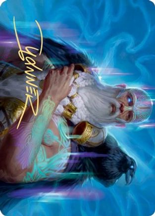Alrund, God of the Cosmos Art Card (Gold-Stamped Signature) (ASKHM-009) - Art Series: Kaldheim