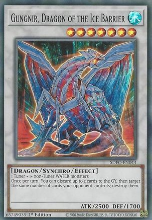 Gungnir, Dragon of the Ice Barrier (SDFC-EN044) - Structure Deck: Freezing Chains 1st Edition