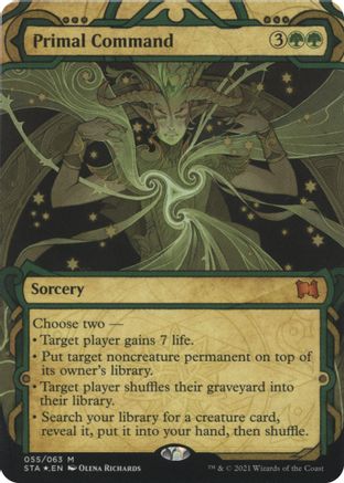 Primal Command (Foil Etched) (STA-055) - Strixhaven Mystical Archive (Borderless) Foil