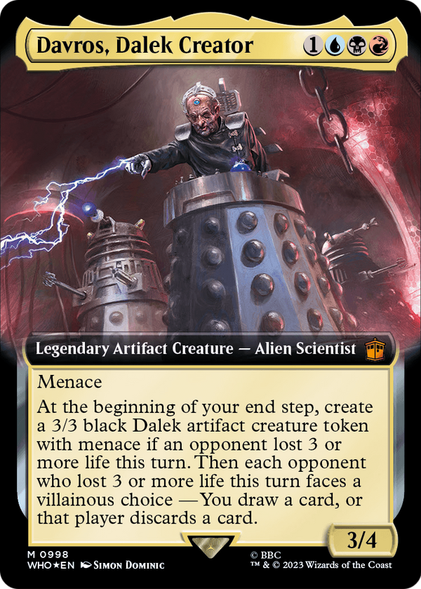 Davros, Dalek Creator (Extended Art) (Surge Foil) (WHO-998) - Doctor Who: (Extended Art) Foil