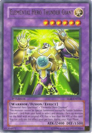 Elemental HERO Thunder Giant (TLM-EN036) - The Lost Millennium 1st Edition