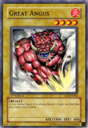 Great Angus (SD3-EN002) - Structure Deck: Blaze of Destruction 1st Edition