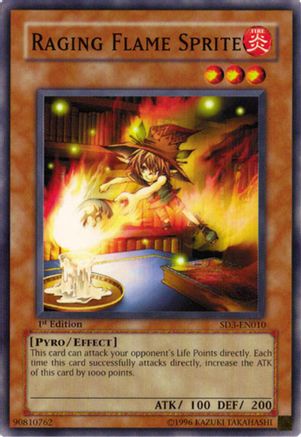 Raging Flame Sprite (SD3-EN010) - Structure Deck: Blaze of Destruction 1st Edition
