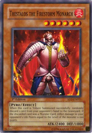 Thestalos the Firestorm Monarch (SD3-EN011) - Structure Deck: Blaze of Destruction 1st Edition
